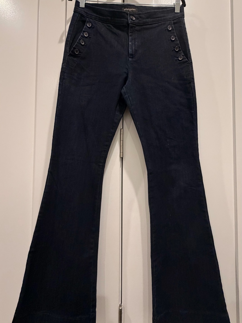 Banana Republic Sailor Flare High Waisted Jeans Women's Dark Wash